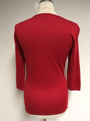 PHASE EIGHT RED TWIST FRONT JUMPER SIZE 12
