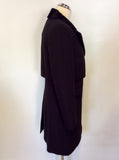 MARKS & SPENCER LIMITED COLLECTION BLACK KNEE LENGTH COAT SIZE 8