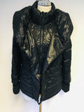 OUI MOMENTS BLACK PADDED JACKET SIZE 10