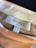 HOBBS BLACK & APRICOT SILK COLLARED SLEEVELESS TOP SIZE 12