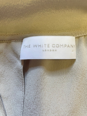THE WHITE COMPANY STONE SILK SHORT SLEEVED TOP SIZE 8
