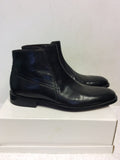 BRAND NEW MARKS & SPENCER COLLEZIONE BLACK LEATHER ANKLE BOOTS SIZE 8.5/42.5