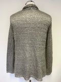 PHASE EIGHT GREY SEQUINNED LONG SLEEVED CARDIGAN  SIZE 14