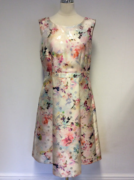 BRAND NEW GINA BACCONI FLORAL PRINT SPECIAL OCCASION DRESS SIZE 20