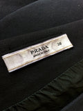 PRADA BLACK SLEEVELESS COTTON DRESS WITH REAR PLEAT DETAIL SIZE 38 UK 6 FIT UK 8/10