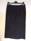 HOBBS DARK GREY WOOL & CASHMERE BLEND LONG SKIRT SIZE 12