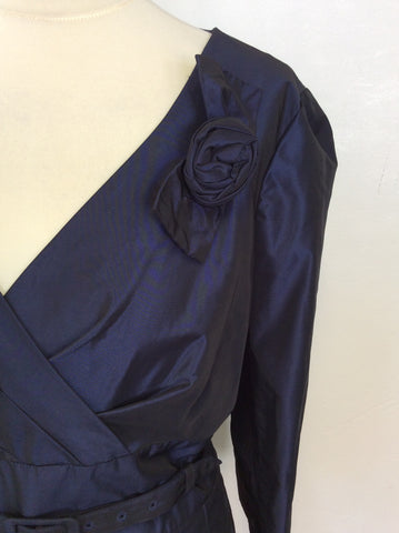 HOBBS INVITATION DARK BLUE SPECIAL OCCASION DRESS SIZE 16