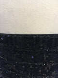 JANE NORMAN BLACK SEQUINNED STRAPLESS DRESS SIZE 12