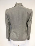 TM LEWIN WOMAN DITA LIGHT GREY WOOL TROUSER SUIT SIZE 10/12