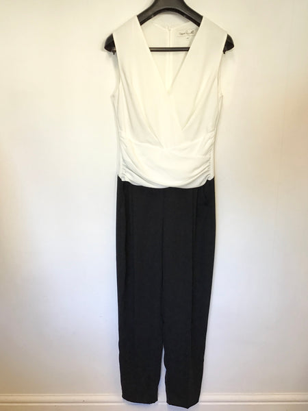 DAMSEL IN A DRESS BLACK & WHITE BODICE SLEEVELESS JUMPSUIT SIZE 10