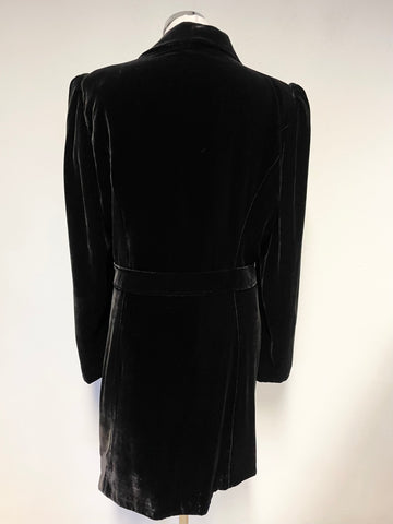 GIVe BY GEORGE DAVIES BLACK VELVET SPECIAL OCCASION COAT SIZE V1 UK 16