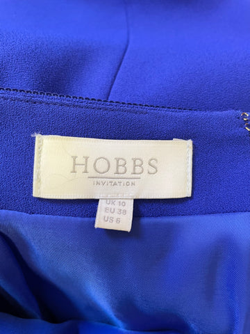 BRAND NEW HOBBS INVITATION ROYAL BLUE PENCIL SKIRT SIZE 10
