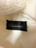 BRAND NEW FASHIONABLE WHITE FAUX FUR JACKET SIZE 3XL UK 16