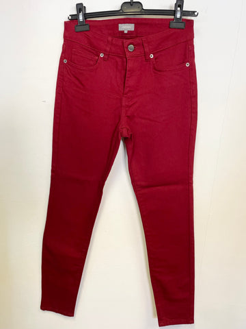 BRAND NEW JAEGER RED ANKLE GRAZER SKINNY LEG JEANS SIZE 8