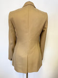 BRAND NEW REISS LEDBURY CAMEL WOOL BLEND DOUBLE BREASTED JACKET SIZE 10
