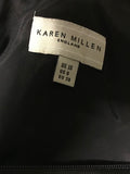 KAREN MILLEN BLACK & WHITE OFF SHOULDER SPECIAL OCCASION DRESS SIZE 10
