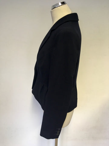 HOBBS NAVY BLUE WOOL JACKET SIZE 14