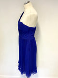 COAST BLUE ONE SHOULDER PLEATED FIT & FLARE SPECIAL OCCASION DRESS SIZE 12