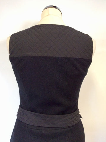 BETTY BARCLAY BLACK WOOL BLEND BELTED DRESS SIZE 10