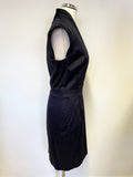 BRAND NEW REISS SUZY NAVY PLEATED WRAP PENCIL DRESS SIZE 10