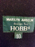 HOBBS BLACK WOOL & CASHMERE BLEND JACKET SIZE 10
