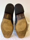 BARKER BLACK LEATHER SLIP ON SHOES SIZE 9.5/43.5