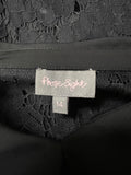 PHASE EIGHT BLACK LACE OVERLAY LONG SLEEVE BLOUSE SIZE 14