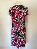 RONNI NICOLE RED,WHITE & BLACK PRINT DRESS SIZE 16