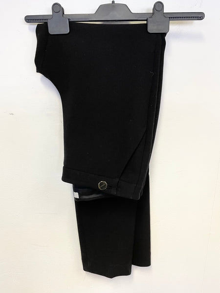 LK BENNETT BLACK TAILORED TAPERED LEG TROUSERS SIZE 10
