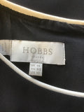 HOBBS BLACK & IVORY TRIMMED SLEEVELESS DRESS & JACKET SUIT SIZE 14