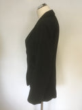 CLASSIC MAX MARA BLACK WOOL & CASHMERE JACKET SIZE UK 10