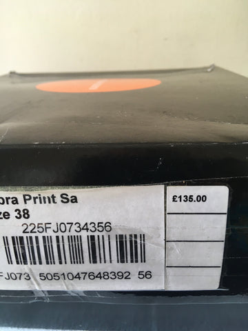 KAREN MILLEN BLACK & WHITE PRINT WEDGE HEEL SANDALS SIZE 5/38