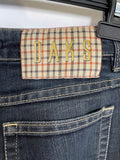 DAKS DARK BLUE DENIM STRAIGHT LEG JEANS SIZE 8