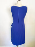 COAST ROYAL BLUE SLEEVELESS FRILL TRIM SPECIAL OCCASION PENCIL DRESS SIZE 12