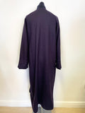 DESIGNER THIERRY COLSON PARIS PURPLE WOOL LONG COAT SIZE L