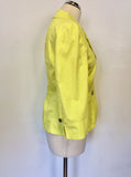 BETTY BARCLAY COLLECTION BRIGHT YELLOW COTTON FITTED JACKET SIZE 12