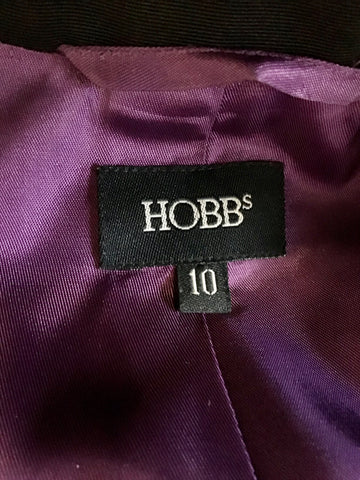 HOBBS BLACK COLLARED SHORT SLEEVE BOLERO JACKET SIZE 10