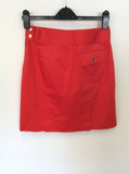 BRAND NEW RALPH LAUREN GOLF CORAL RED SKORTS SIZE 6 UK 10
