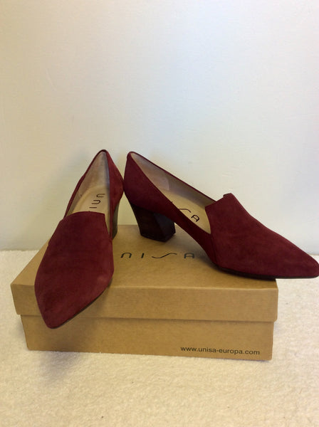 BRAND NEW UNISA JIRLO WINE SUEDE HEELS SIZE 6/39