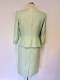 COUNTRY CASUALS LIGHT GREEN EMBROIDERED TOP DRESS & JACKET SUIT SIZE 10