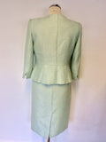 COUNTRY CASUALS LIGHT GREEN EMBROIDERED TOP DRESS & JACKET SUIT SIZE 18