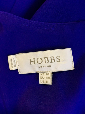 HOBBS PURPLE SLEEVELESS PENCIL DRESS SIZE 12