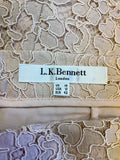 LK BENNETT WARD PUTTY/ NUDE LACE PENCIL SIZE 14
