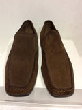 BRAND NEW RACING GREEN BROWN SUEDE SLIP ON LOAFER SHOES SIZE 8/42