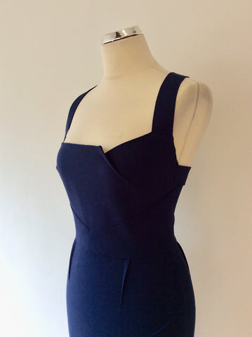 ROLAND MOURET LIMITED EDITION FOR SELFRIDGES NAVY BLUE DRESS SIZE 10