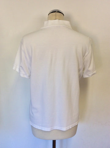 BURBERRY WHITE COTTON SHORT SLEEVE POLO SHIRT SIZE XL