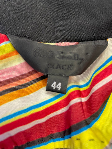 PAUL SMITH BLACK LABEL BLACK MERINO WOOL TAILORED LIGHTWEIGHT JACKET SIZE 44 UK 12