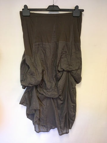 MAIS IL EST OU LE SOLEIL BROWN PARACHUTE SKIRT SIZE 40 UK 12