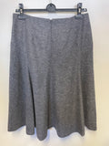 HOBBS GREY WOOL MIX FLARED SKIRT SIZE 12