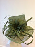 BETH MORGAN DARK FOREST GREEN FLOWER TRIM FORMAL HAT